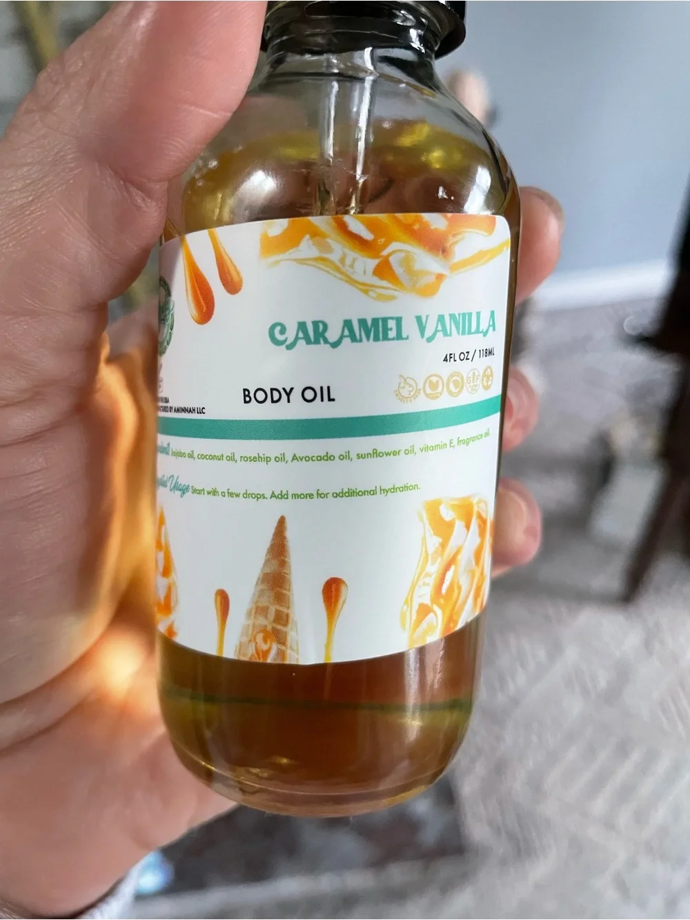 AMINNAH x Dillpicky Caramel Vanilla Body Oil